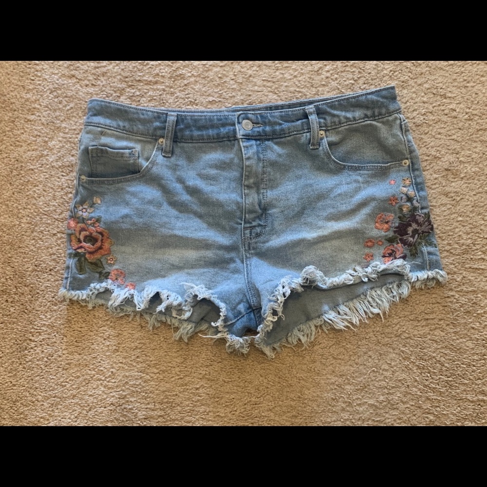 Floral Jean Shorts